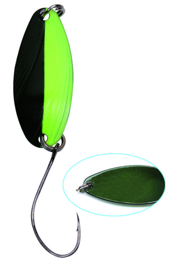 Trout Spoon Queen, 2,5g, d.grün-gel/d.grün SB1