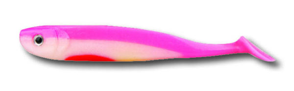 Glücksgummi Schaufel 8cm pink/weiß/rot Tüte 50 Stk