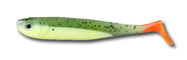 Glücksgummi Schaufel 8cm gr./weiß/oran. Tüte 50 St